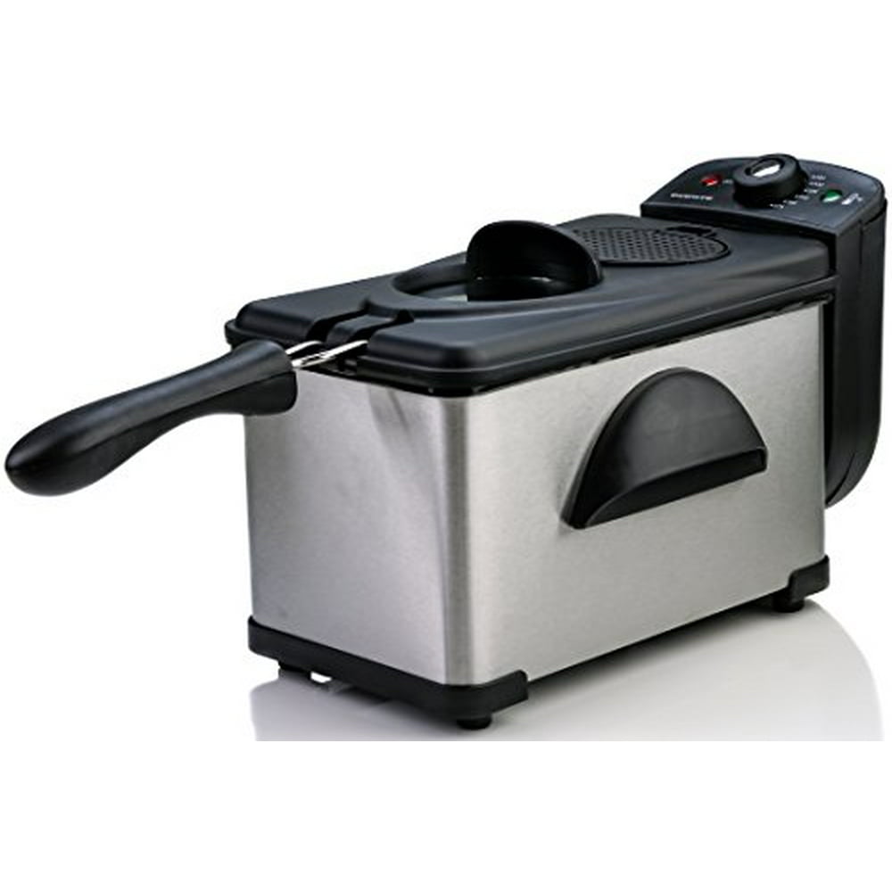 Ovente Deep Fryer 2 Liter Oil Capacity Stainless Steel with Frying