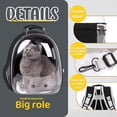 thumbnail image 4 of Cat Backpack Cats and Dogs Pet Carrier Hard Suitable for Cats Traveling Cat Bag Carrier Transparent Outdoor Waterproof Spacecraft Pet Backpack Carrier, 4 of 7
