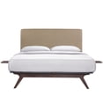 thumbnail image 4 of Modway Tracy 3-Piece MDF and Rubberwood Queen Bedroom Set - Cappuccino/Latte, 4 of 5