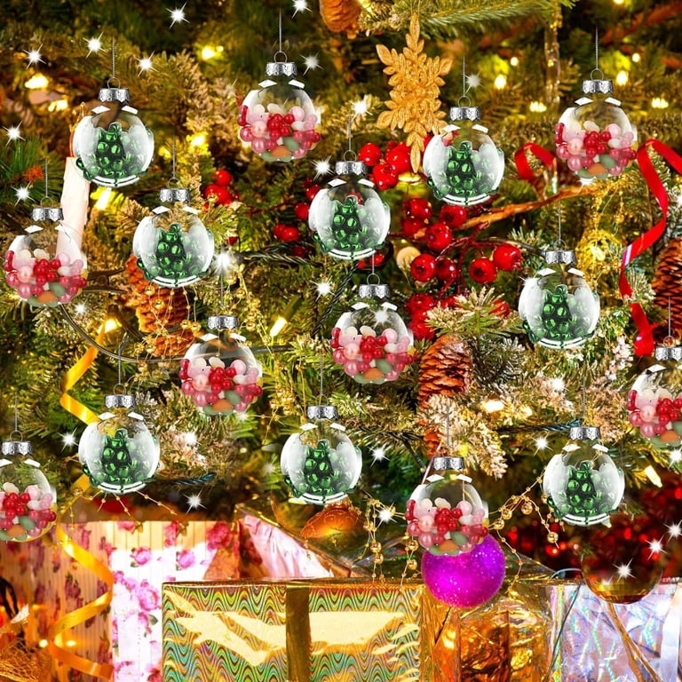 Diy Christmas Ornaments Fillable Christmas Ornaments Balls 80mm 10pk ...