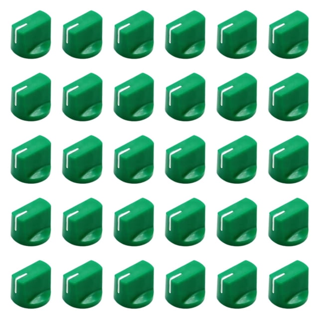 Perillas de potenciómetro de 30 piezas, reemplazo de interruptor de perilla de atenuación, perilla de volumen para potenciómetro, guitarra eléctrica, Verde