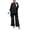 Black, variant on Elegant Women'S 2-Piece Cape Tunic & Wide-Leg Palazzo Pants Set - Flowy Casual Outfit For Daily & Dressy Occasions