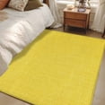 thumbnail image 4 of 3'x5' Area Rugs, Yellow Burlap Texture Indoor Outdoor Area Rug for Living Room Bedroom, Farmhouse Vintage Yellow Washable Bathroom Rugs Kitchen Floor Carpet Mats Home Decor Aesthetic, 4 of 8