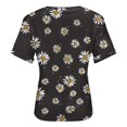 thumbnail image 5 of Flash Deal! T-Shirt Imprimé à Manches Courtes pour Femmes en Solde Noir TTTG, 5 of 5
