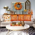 thumbnail image 5 of Set of 4 Fall Pillow Covers 12x12 Inch Fall Thanksgiving Pumpkins Throw Pillows Covers Autumn Harvest Decorative Cushion Covers Outdoor Sofa Couch Pillow Cases Fall Halloween Decorations (12 by 12), 5 of 5