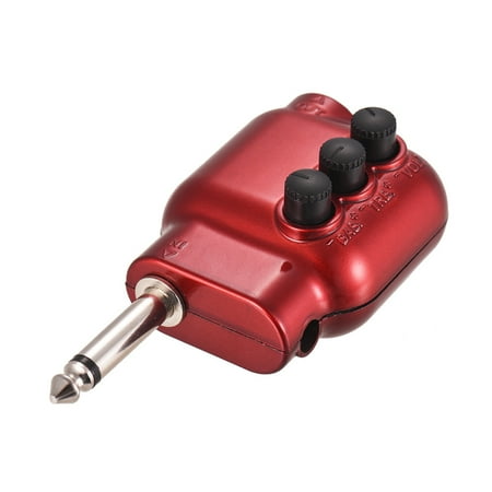 Compact 6.35mm Plug Preamplifier Preamp with Bass, Treble EQ, and Volume Control for Acoustic Guitar