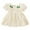 Beige, variant on PINQI Birthday Toddler Girls Dress Toddler Girls Casual Short Sleeve Bowknot Ruffles Princess Dress Dance Party Dresses 6M-3 Years