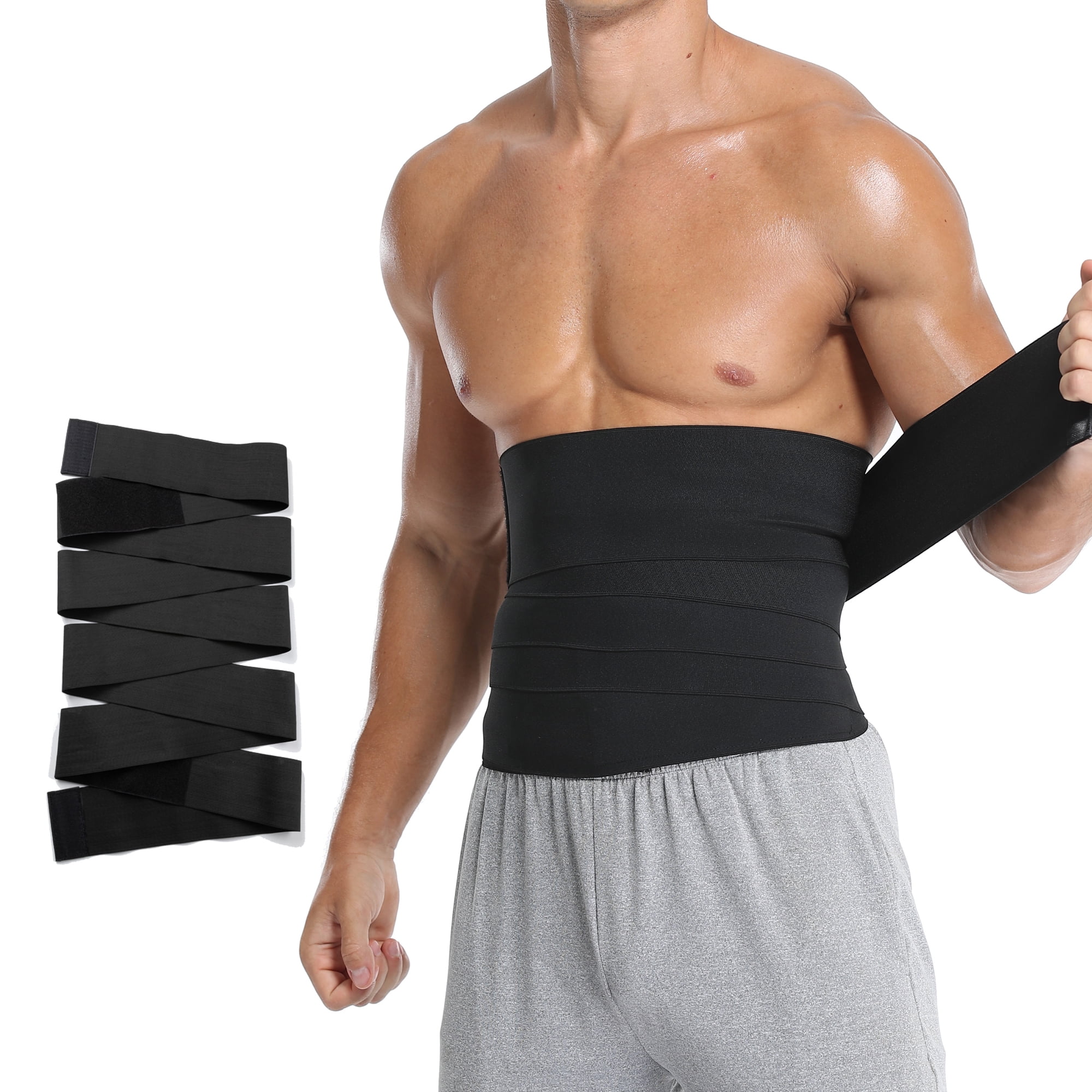 Men Slim Waist Trainer Tummy Control Belts Shaper Snatch Me Up Bandage Wraps Hot