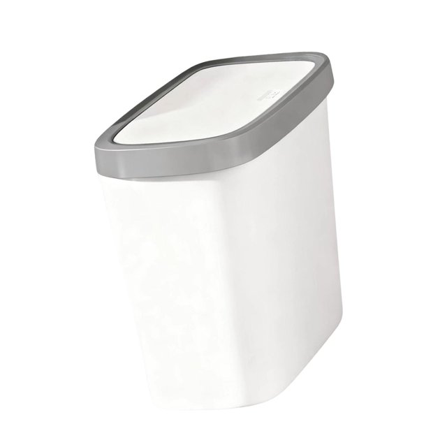 Papelera delgada, moderna, fácil de limpiar, con tapa, ideal para dormitorio, oficina S