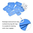 thumbnail image 3 of Uxcell Aluminum Metal Key Tag, Number Tag, ID Tag with Ring Rectangle Blank for Decoration Blue 10Pcs, 3 of 5