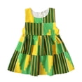 thumbnail image 1 of B91xZ Robe Printemps Été pour Filles Sans Manches Taille Haute Robe Courte Ligne A, Vert 6-12 Mois, 1 of 5
