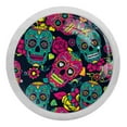 thumbnail image 1 of 4PCS Round Skull Cabinet Fluorescence Knob Glowing in the Dark Furniture Drawer Pulls Handle with Screws, 1 of 5