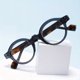 thumbnail image 4 of Gafas de lectura redondas vintage de gran tamaño, paquete de 3 for hombres y mujeres, lectores retro de policarbonato con dioptrías de +1,00 a +4,00, marcos de carey verde marrón negro, 4 of 4