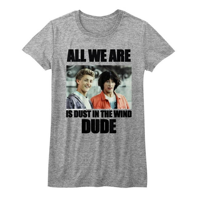 Bill and Ted Dust In The Wind Gray Junior Women's T-Shirt