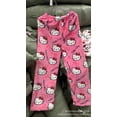 thumbnail image 1 of New Sanrio Hello Kitty Kuromi Melody Cartoon Pants Y2K Women's Home Warmth Plush Sleepwear Pants Kawaii Girls' Casual Pants Gift, 1 of 4