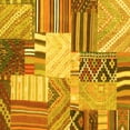 thumbnail image 1 of Ahgly Company Machine Washable Indoor Square Patchwork Yellow Transitional Area Rugs, 4' Square, 1 of 4
