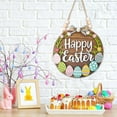thumbnail image 5 of Easter Wooden Door Hanger Decorative Sign Wall Decor for Home Indoor Outdoor Holiday Party Spring Festival Decorations with Rabbit Egg Carrot Design Farmhouse Rustic Ornament, 5 of 6