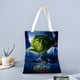 thumbnail image 2 of El Grinch Bolso de tela con estampado de lienzo para mujer, bolsa de compras reutilizable y estética, con cremallera interior, regalo para mujer,40*40cm., 2 of 6
