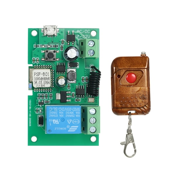 eWeLink DC5V 24V 32V Wifi Switch RF 433MHz Wireless Relay Module Smart Home Automation Modules Phone APP Remote Control Timer Switch Home Voice Control for Access Control System Inching/S