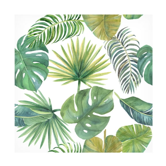 Canvas Wall Art - Jean Plout 'Tropical Beauty A' Wall Art for Living Room, Bedroom, or Office Décor by Trademark Fine Art - 14 x 14 Inches