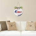 thumbnail image 6 of SKYSONIC Independence Day Welcome Sign for Front Door,All Seasons Welcome Wreath Porch Hanging Decoration for Farmhouse Wall Home Holiday Decoration - 11.8x11.8in, 6 of 7