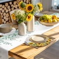 thumbnail image 4 of Sunflower Round 13 Inch Placemats Set of 2, Yellow Summer Botanical Farmhouse Floral Wooden HeatResistant Non Slip Place Mats for Dining Table, Wipeable Braided Kitchen Table Mats for Housewarming, 4 of 9