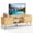 Wooden, variant on CONCETTA Wood TV Stand with 2 Storage Cabinets, Modern Entertainment Center for TVs up to 60 inches, Media Console with Adjustable Shelves and Cable Management, Rustic Brown
