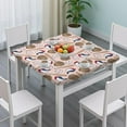 thumbnail image 3 of Pink Baseball Gear Pattern Square Fitted Tablecloth with Elastic Edge,Square Table Cover,Washable Elastic Table Cover for Home Kitchen Party Decor 36"x36", 3 of 6