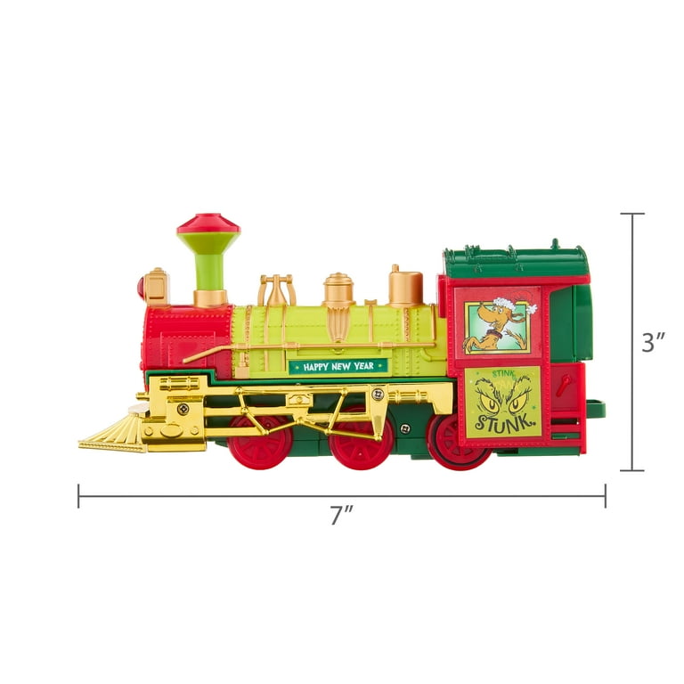 Dr. Seuss' The Grinch Who Stole Christmas Bump 'N Go Train Set, Battery Operated, Plastic
