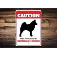 thumbnail image 1 of Señal de advertencia para perros Elkhound noruego, señal de advertencia para perros, señal de advertencia para amantes de los Elkhound, señal de advertencia para perros, señal de advertencia para, 1 of 4