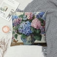 thumbnail image 2 of Chilfamy Hydrangea Flower Throw Pillow Cover Vintage Blue Purple Floral Jar Watercolor Decorative Couch Pillow Cushion Case for Outdoor Patio Living Room Bedroom Decor 22x22in, 2 of 5