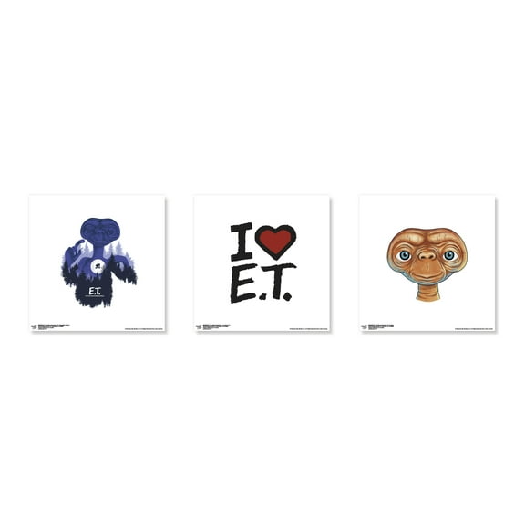Gallery Pops E.T. The Extra-Terrestrial - I Love E.T. Wall Art Bundle (3-Pack)