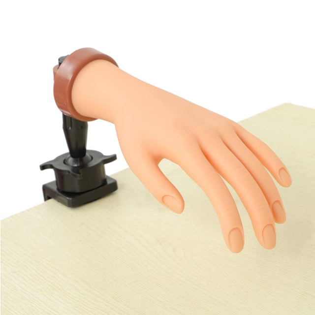 Mano de práctica para uñas acrílicas,Manos de maniquí para práctica de uñas,Arte de uñas Mano Entrenamiento de uñas Uñas de mano Mano falsa Práctica de uñas Mano de uñas acrílicas 1 pieza Mano desnuda