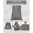 thumbnail image 7 of Black Striped Body Pillow Covers, Modern Simple Farmhouse Beige Vintage Soft Bed Throw Pillowcases Breathable Cooling Long Lumbar Body Pillow Sham Cover for Bed Sofa 20''x54'', 7 of 7