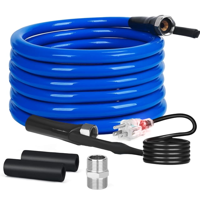 Manguera de agua calentada Wufoty de 15 pies para RV con termostato de -40 °F
