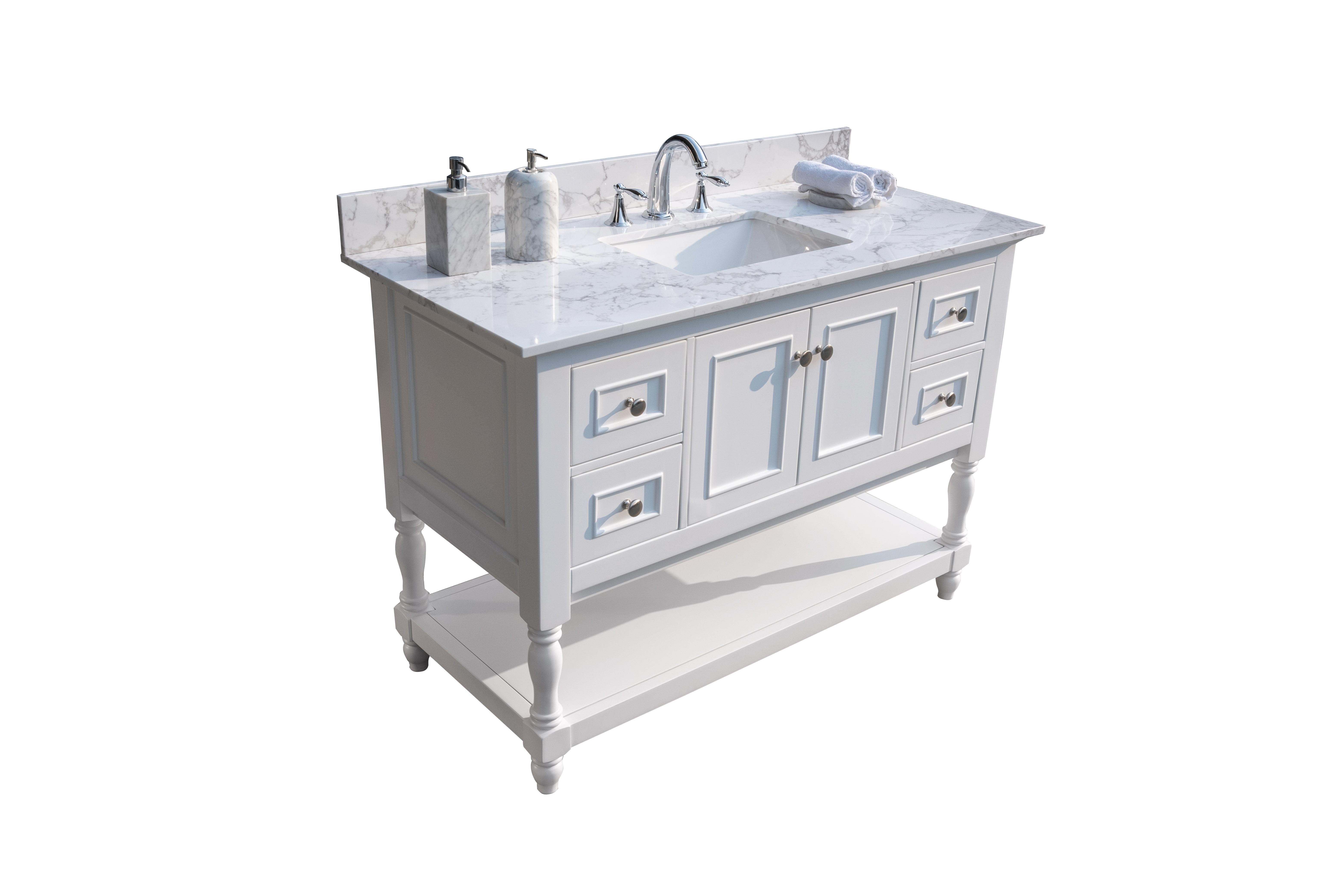 Dropship 37inch Bathroom Vanity Top Stone Carrara White New Style Tops With  Rectangle Undermount Ceramic Sink And Back Splash With 3 Faucet Hole For  Bathrom Cabinet to Sell Online at a Lower