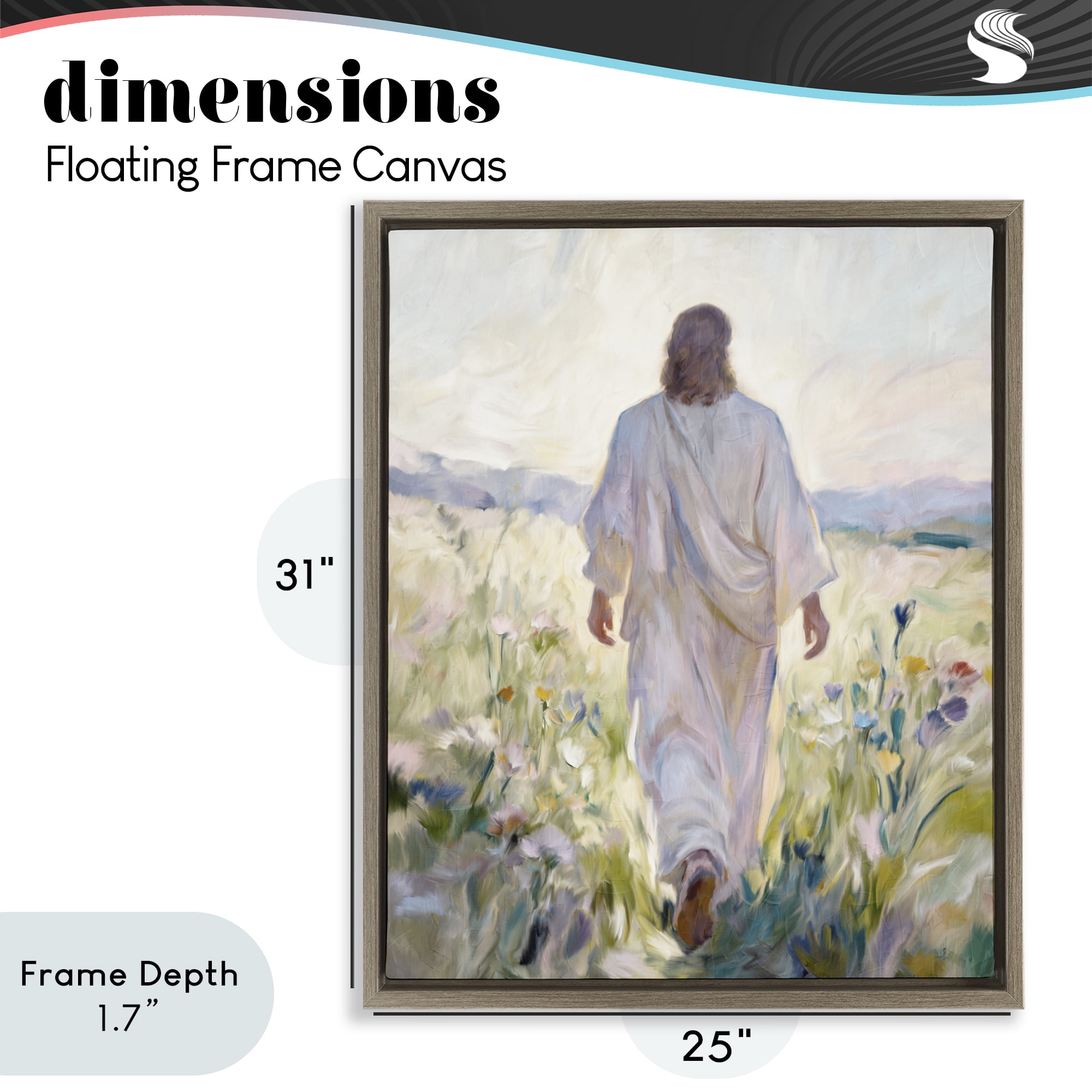Stupell Industries Wildflower Faithful Follower Brown Framed Floater Canvas Wall Art, design by Kim Allen