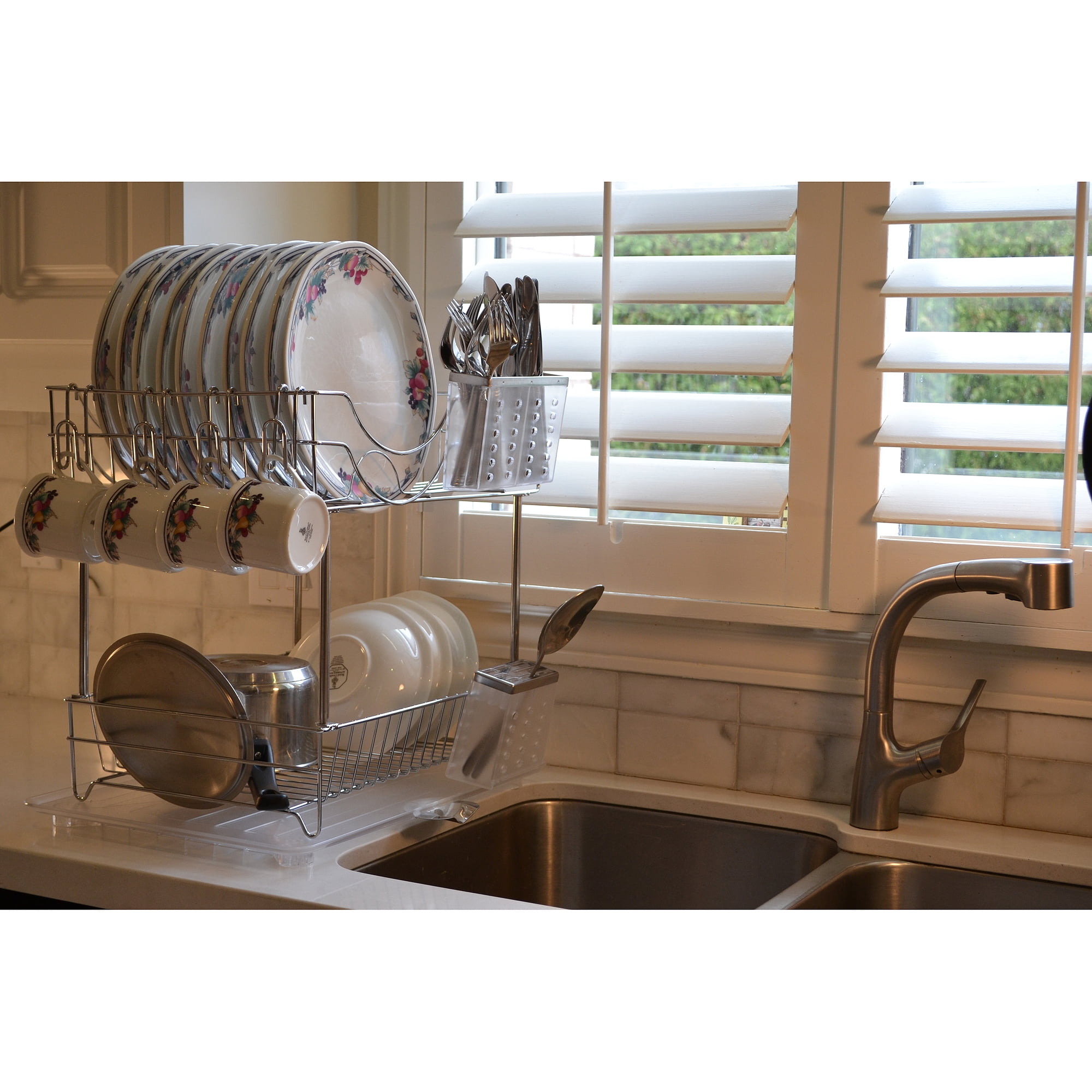 This Double-Decker Dish Drying Rack Is on Sale at