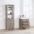 thumbnail image 4 of Leon 24" Bathroom Vanity in Fir Wood Grey with Composite top in Lightning White, 4 of 14