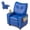 Blue, variant on Costway Kids Recliner for Ages 3+, PU Leather Push Back Toddler Sofa with Cup Holder Black