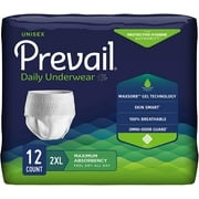 Prevail Protective Underwear, XX-Large 68 - 80 In, 12 Ct, 2 Pack