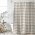 thumbnail image 2 of Small Stall Shower Curtain 36x72 Inch Narrow Half Size Buffalo Plaid Bath Curtains Bathroom Decor, Farmhouse Grey Checkered Vintage Grid Waterproof Fabric Shower Curtain Set with Hooks 36 Inch, 2 of 7