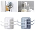 thumbnail image 4 of 2 piezas de soporte para llaves, toallas, ropa, bolsos, perchero, gancho de pared, gancho giratorio de 4 ramas, azul, 2 piezas, 4 of 8