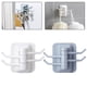 thumbnail image 4 of 2 piezas de soporte para llaves, toallas, ropa, bolsos, perchero, gancho de pared, gancho giratorio de 4 ramas, azul, 2 piezas, 4 of 8