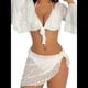 thumbnail image 3 of Conjunto de Bikini de 4 Piezas para Mujer - Traje de Baño Triangular con Cuello Halter Atrevido - Traje de Baño con Nudo Transparente S, 3 of 9