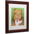 thumbnail image 2 of Trademark Fine Art "Dog on Green" Canvas Art by Pat Saunders-White, White Matte, Wood Frame, 2 of 4