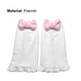 thumbnail image 4 of Limei Cute Women Leg Warmers Pink Bow for School Plush, 4 of 7