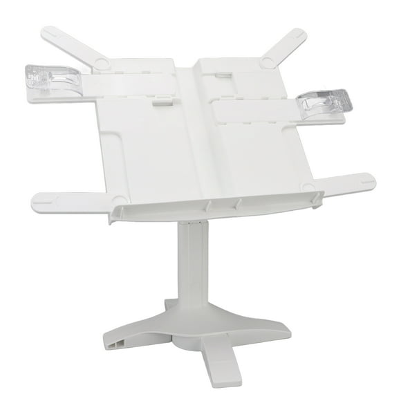 Adjustable Book Holder, Lightweight Foldable Desktop Book Stand, Laptop Bed Tray with Page Clips, Portable Stand for Reading Books Study Work