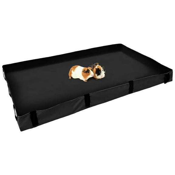 Guinea Pig Cage Liner, Waterproof Washable Rabbit Cage Mat, Long-lasting Pet Cage Bottom Pan Pad with Raised Edges, Reusable for Small Animals, 46.85 x 24.01 x 3.74 in/119 x 61 x 9.5 cm