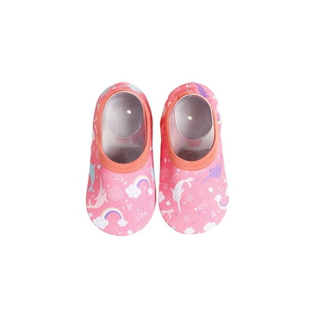 

Colisha Toddlers Kids Crib Shoes Prewalkers Floor Slippers Cartoon Sock Slipper Walking Comfort Socks Pull On Soft Shoe Pink Dolphin 10C